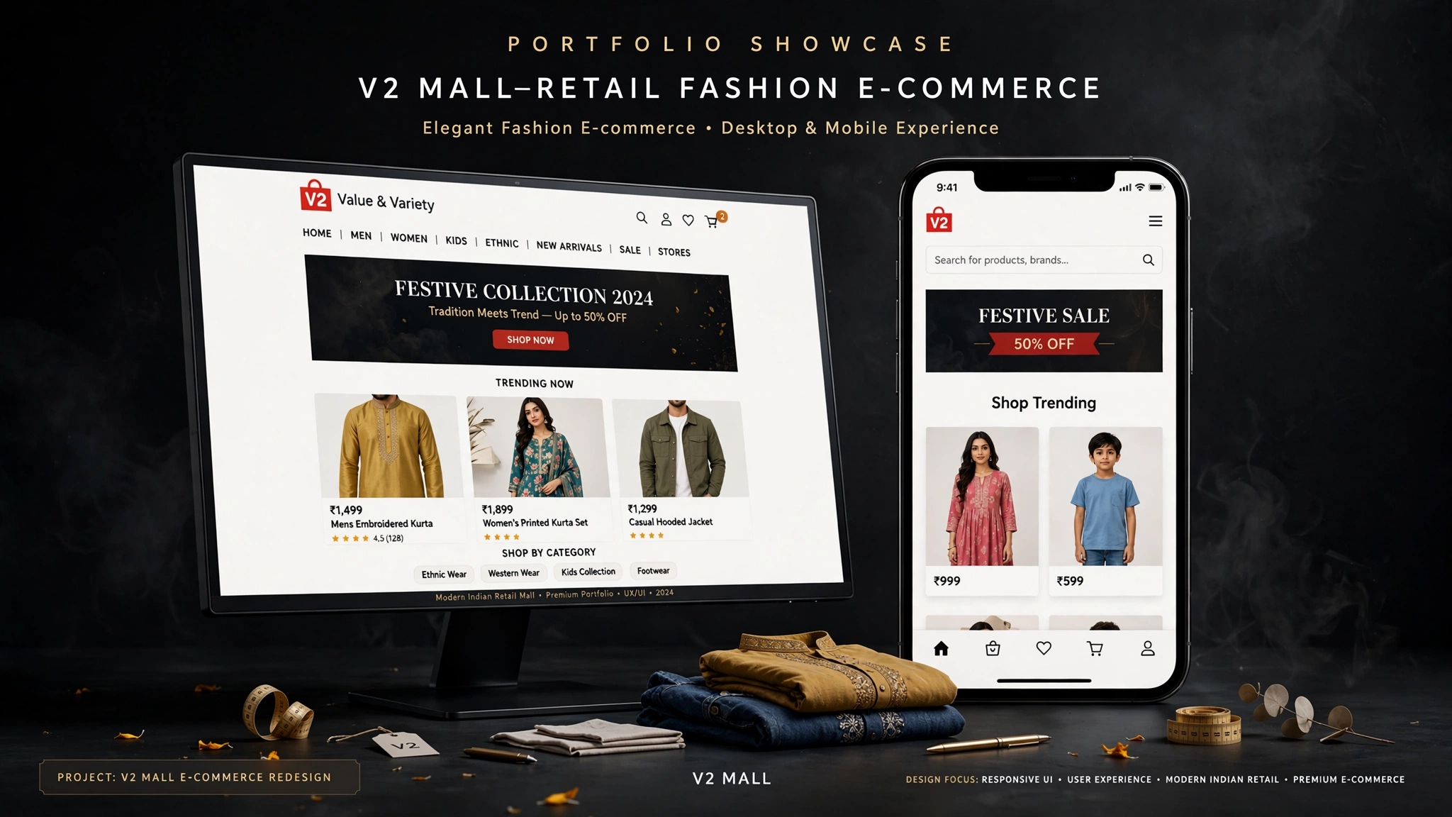 V2 Mall website built by youthdev divers Agency